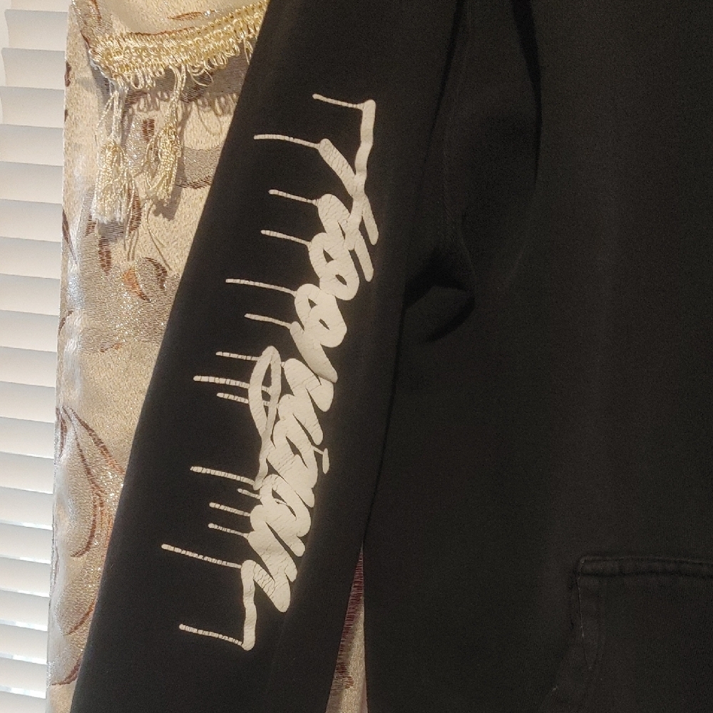 HOONIGAN Black Zip Hoodie with Sleeve Script MEDIUM - Picture 3 of 6